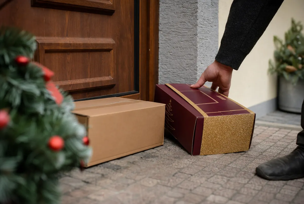 Un lote regalo navideño entregado en el domicilio del destinatario