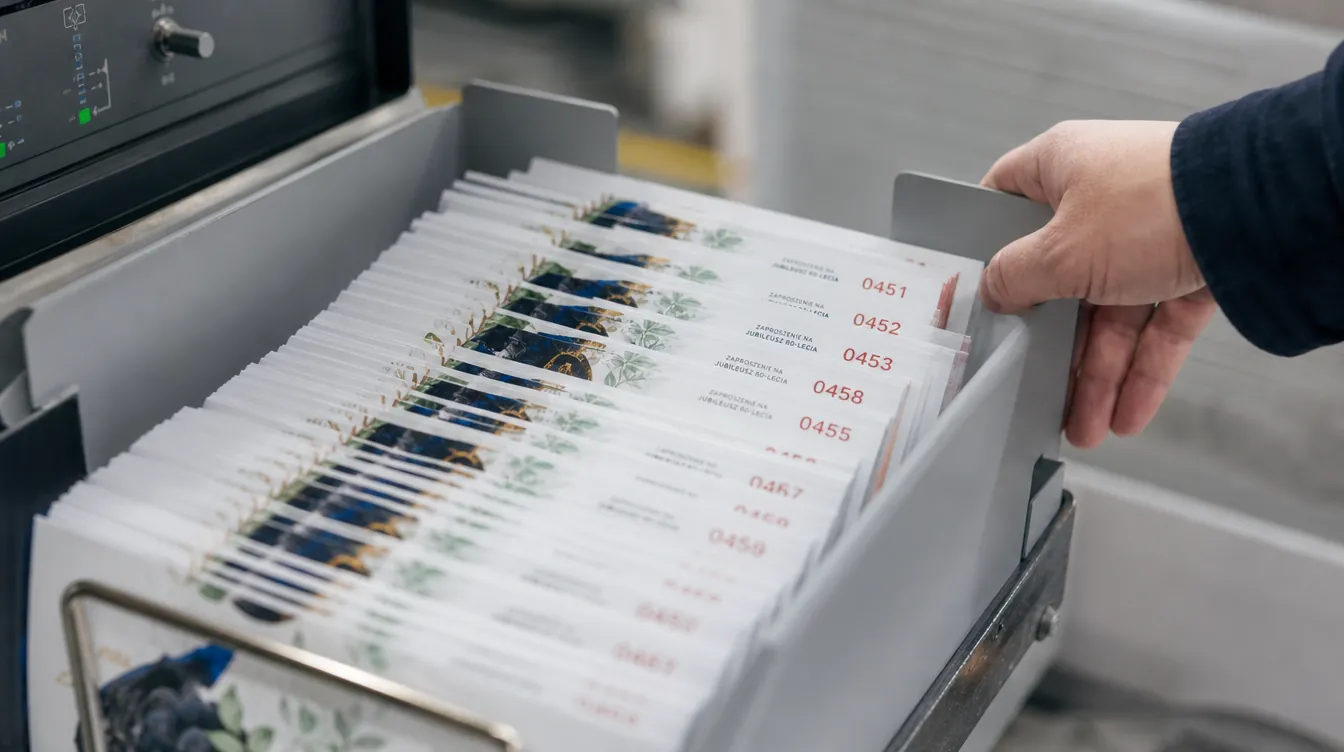 Druk personalizowany i numerowany — wizualizacja kategorii