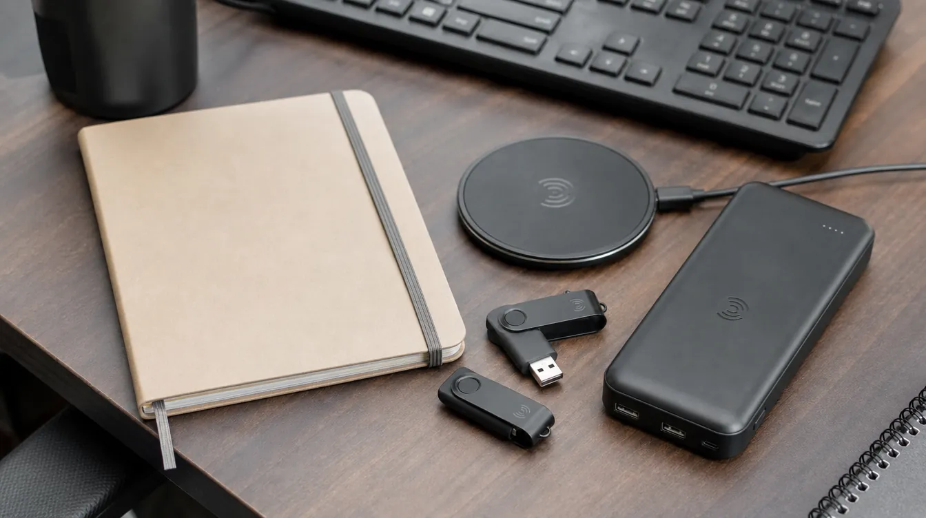 Elektronika i pamięci USB z logo — wizualizacja kategorii