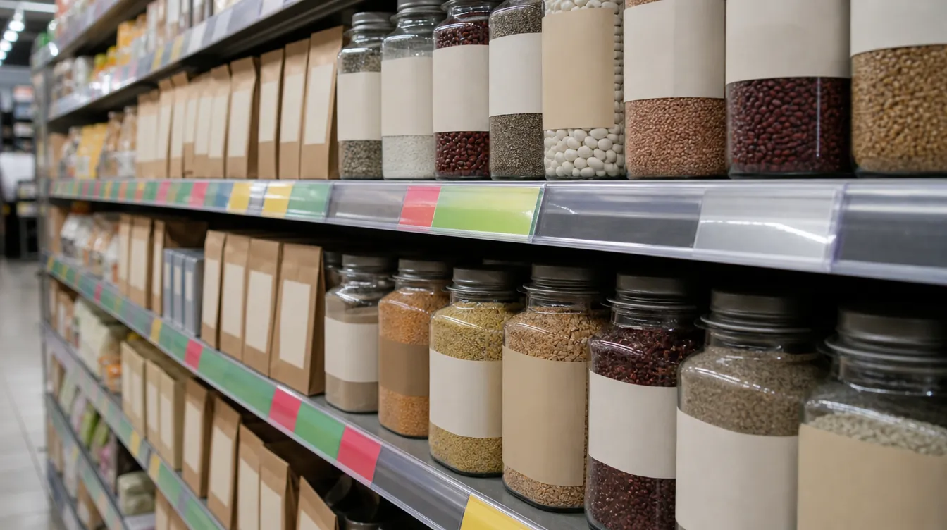 Listwy półkowe i cenowe — wizualizacja kategorii
